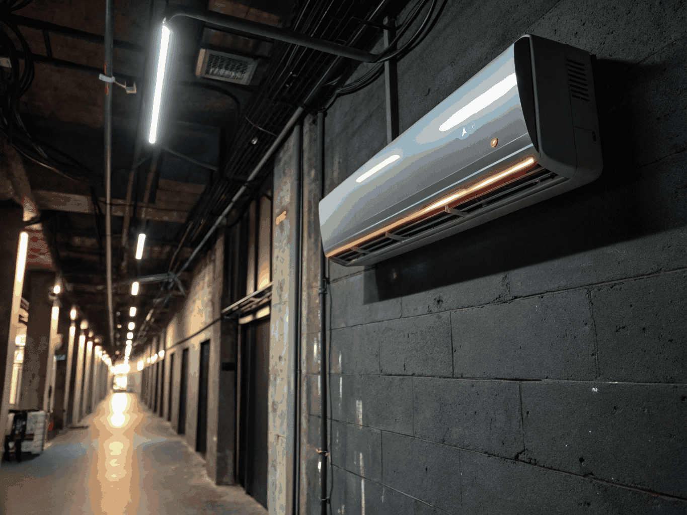 Modern air conditioning unit detail