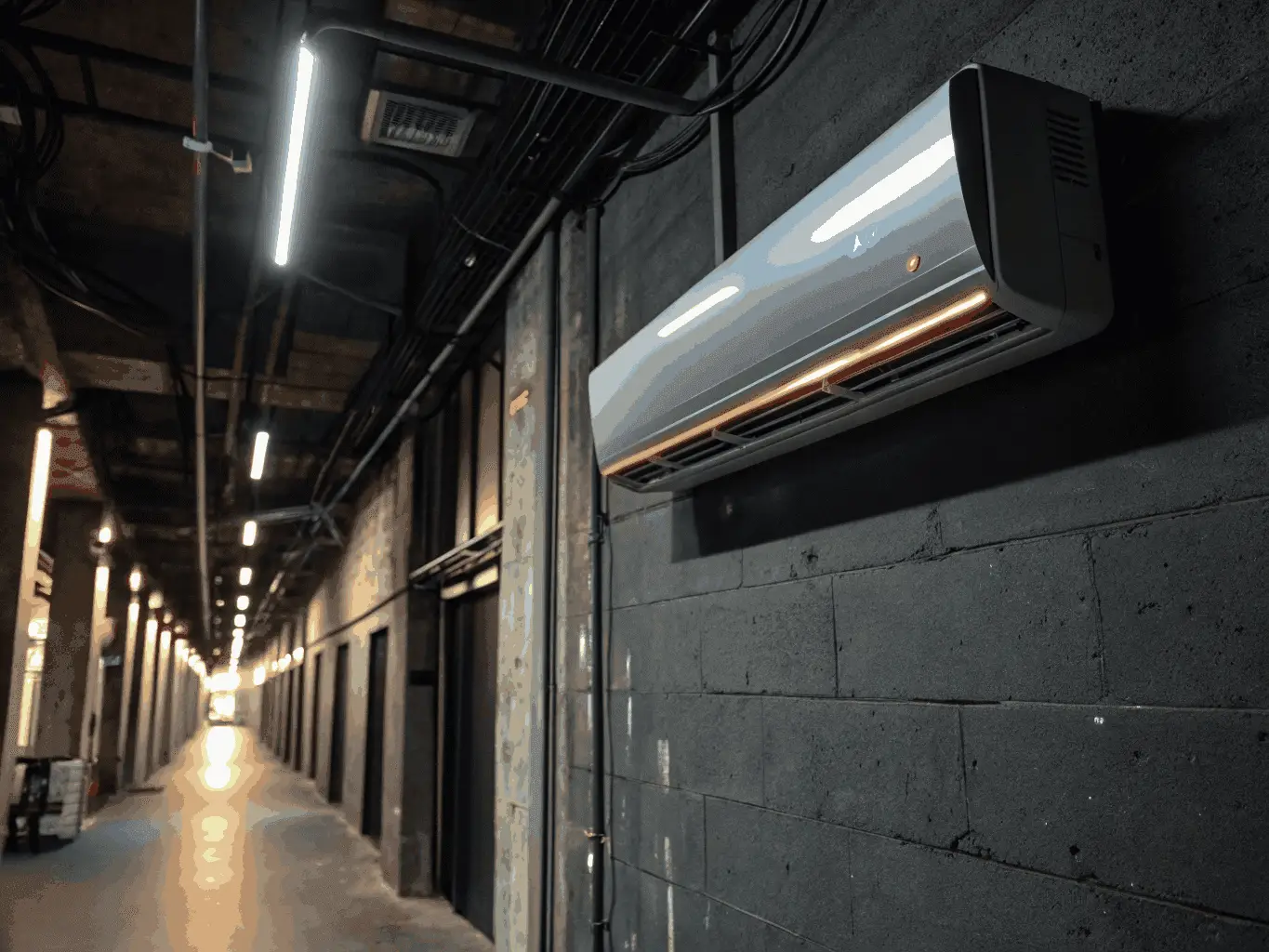 Modern air conditioning unit detail