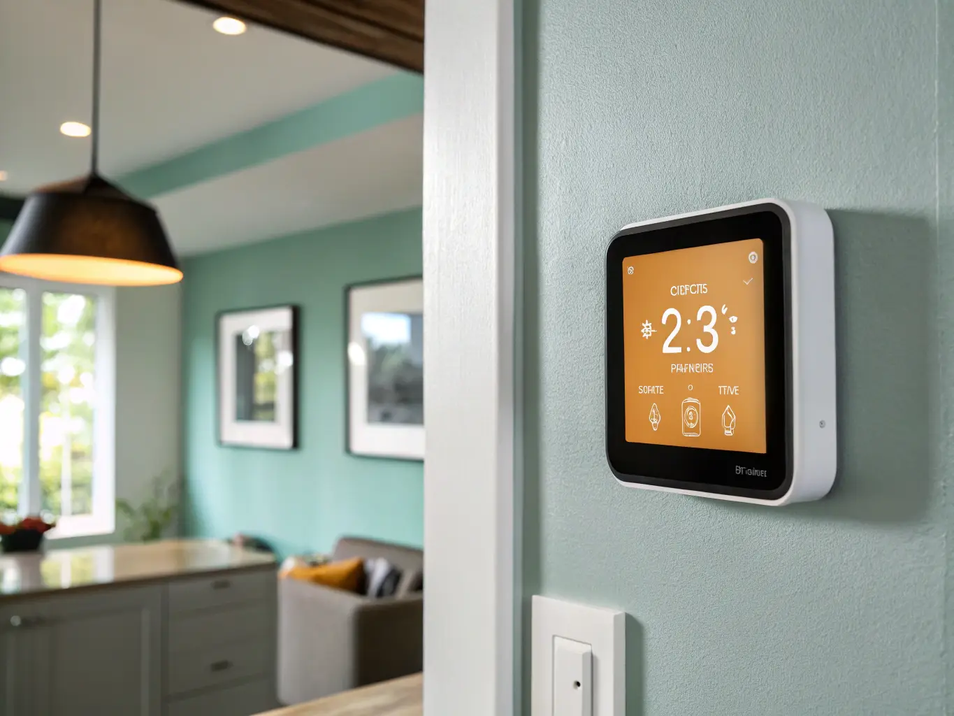 Smart thermostat interface display